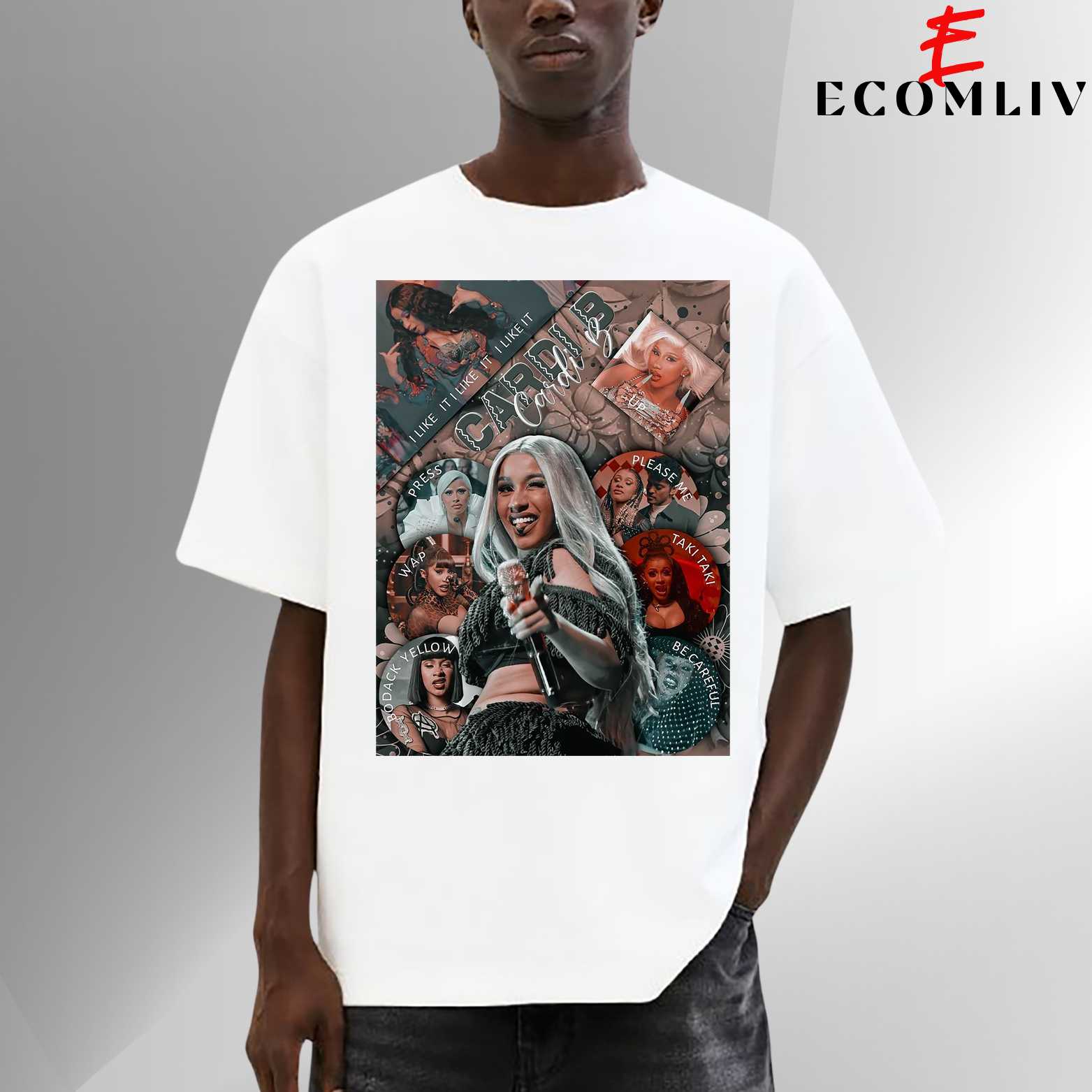 Cardi B Graphic T Shirt, Unisex Rapper Tee, Hip Hop Streetwear